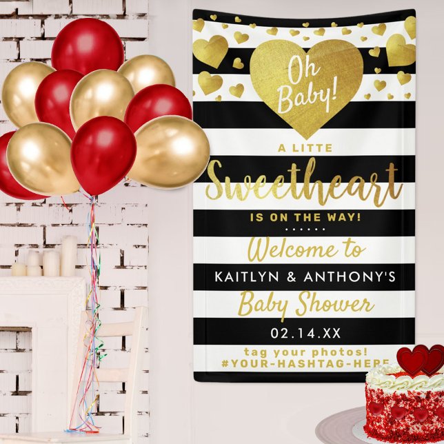 Little Sweetheart Valentine's Day Baby Shower Banner (Von Creator hochgeladen)