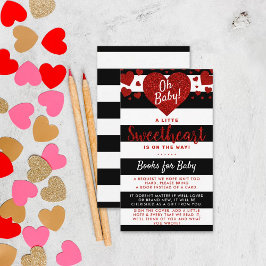 Little Sweetheart Valentine's Day Baby Shower Begleitkarte