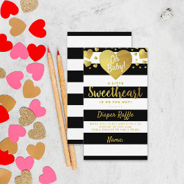 Little Sweetheart Valentine's Day Baby Shower Begleitkarte