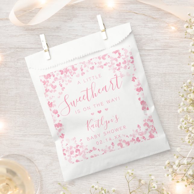 Little Sweetheart Valentine's Day Baby Shower Geschenktütchen (Ausgeschnitten)