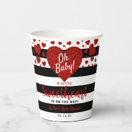 Little Sweetheart Valentine's Day Baby Shower Pappbecher