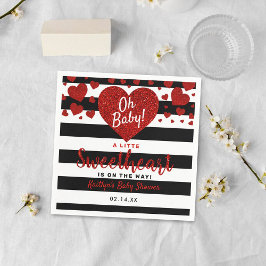 Little Sweetheart Valentine's Day Baby Shower Serviette
