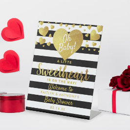 Little Sweetheart Valentine's Day Baby Shower Sockelschild