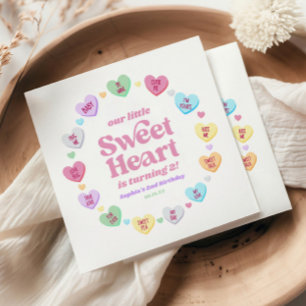 Little Sweetheart Valentine's Day Birthday Party Serviette