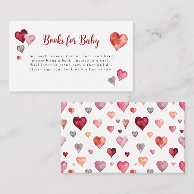 Little Sweetheart Valentines Hearts Books for Baby Begleitkarte (Vorne/Hinten)