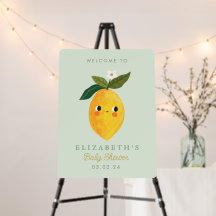 Little Sweetie Lemon Baby Dusche Begrüßungszeichen
