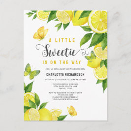 Little Sweetie Lemon Citrus Baby Dusche Einladung Postkarte