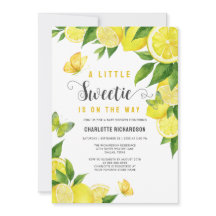 Little Sweetie Lemon Citrus Butterfly Baby Dusche