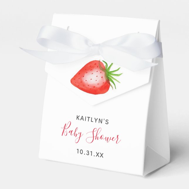 Little Sweetie Strawberry Baby Shower Geschenkschachtel (Vorderseite)