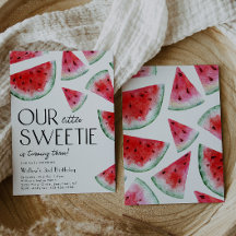 Little Sweetie Watermelon Einladung zum Geburtstag