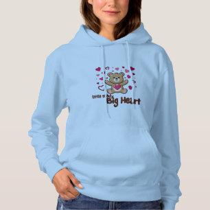 "Little Teddy Big Heart" Süßer Bär Damen Hoodie