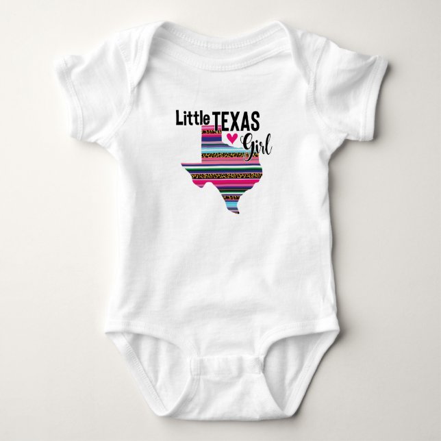 Little Texas Girl Serape Baby Strampler (Vorderseite)