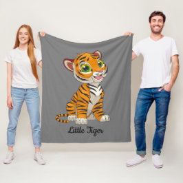 Little Tiger Design Fleece Blanket