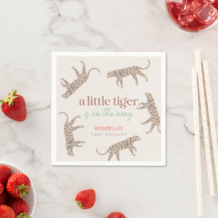 Little Tiger Modern Taupe Baby Dusche Serviette