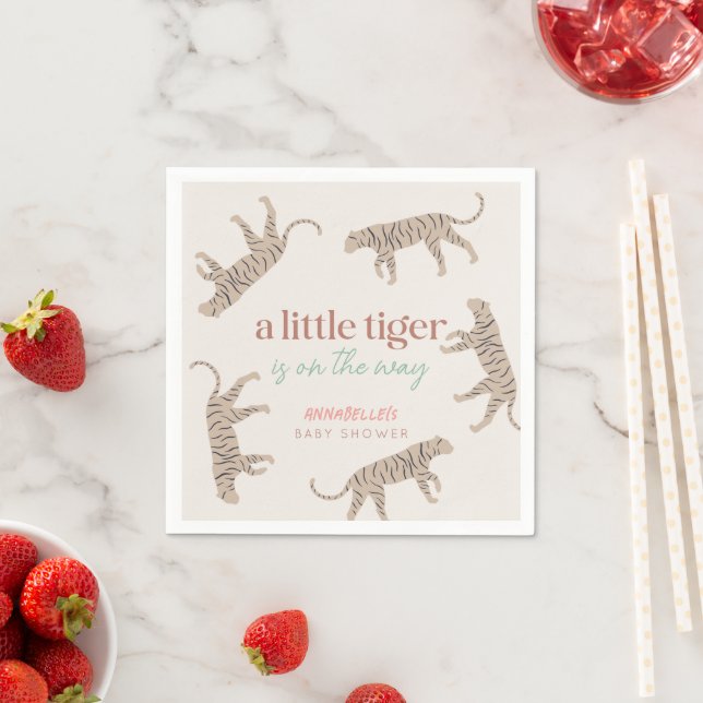 Little Tiger Modern Taupe Baby Dusche Serviette (Beispiel)