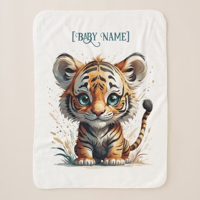 Little Tiger Personalisiert Sherpadecke (Vorderseite)