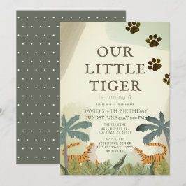 Little Tiger Safari Dschungel Kindergeburtstag Einladung