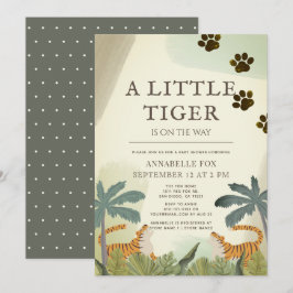 Little Tiger Safari Jungle Baby Dusche Einladung