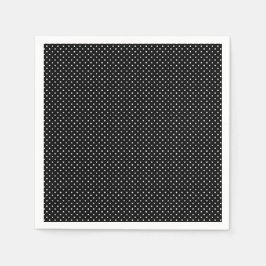 Little Tiny Polka Dots Schwarz und Weiß Serviette