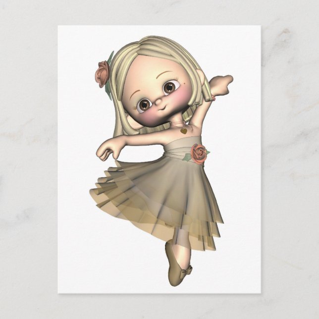 Little Toon Ballerina Postkarte (Vorderseite)