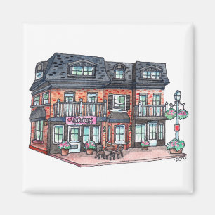 Little Town Cafe Magnet