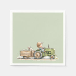 Little Tractor Farm Birthday Serviette