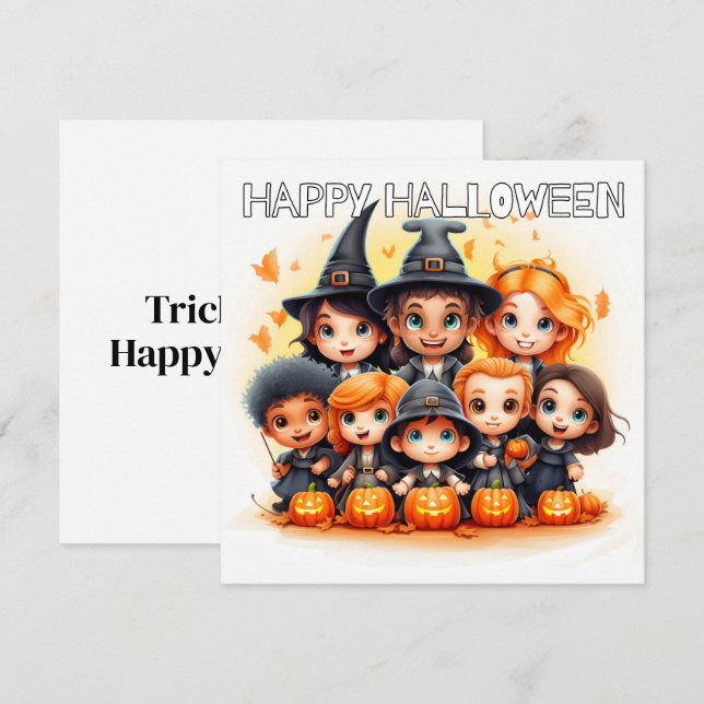 Little Trick 'R Treaters Happy Halloween Karte (Vorne/Hinten)