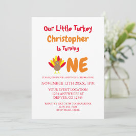 Little Turkey 1. Geburtstag Einladung