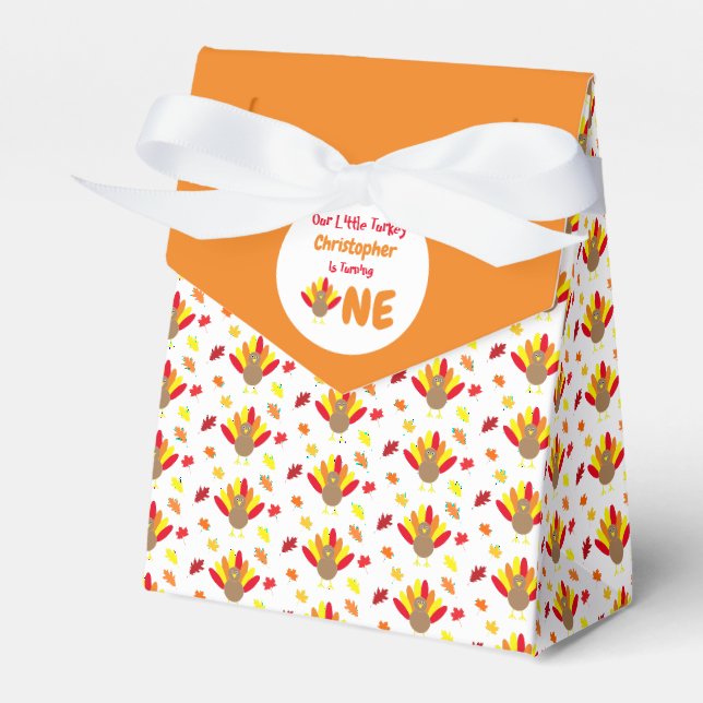 Little Turkey 1. Geburtstag Geschenkschachtel (Vorderseite)