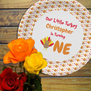 Little Turkey 1. Geburtstag Pappteller