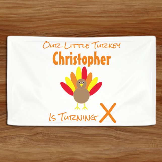 Little Turkey Birthday Banner (Von Creator hochgeladen)