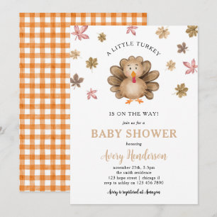 Little Turkey Erntedank Fall Baby Dusche Einladung