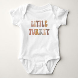 Little Turkey First Thanksgiving Outfit Baby Strampler