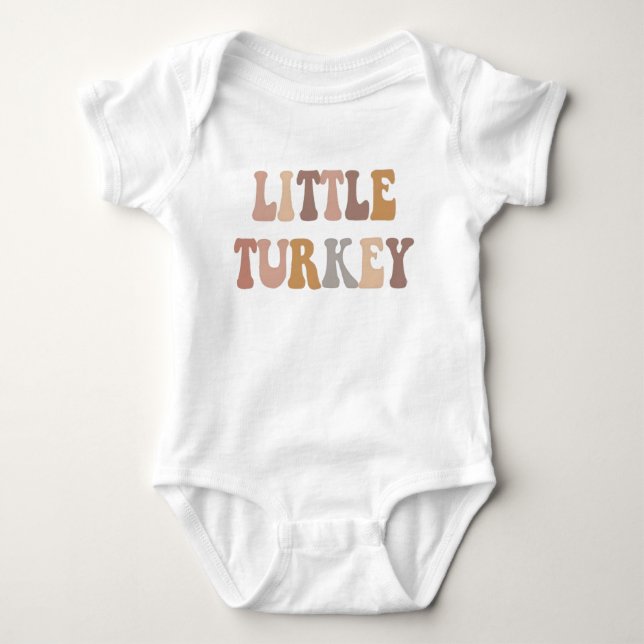 Little Turkey First Thanksgiving Outfit Baby Strampler (Vorderseite)