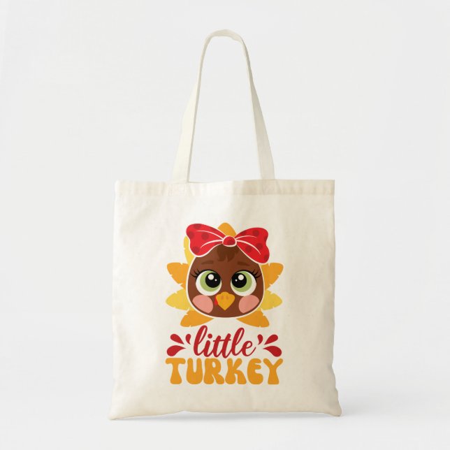 Little Turkey Girl Kids Erntedank Tragetasche (Vorne)