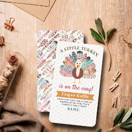 Little Turkey On The Way! Thanksgiving Baby Shower Begleitkarte