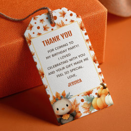 Little Turkey Thanksgiving 1st Birthday Thank You  Geschenkanhänger