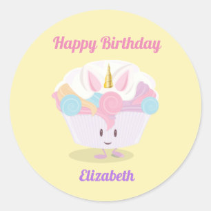 Little Unicorn Cupcake   Sticker
