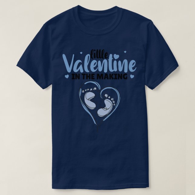 Little Valentine In The Making Gender Reveal boy  T-Shirt (Design vorne)