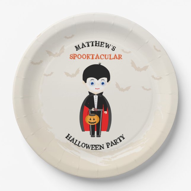 Little Vampire Halloween-Party Pappteller (Vorderseite)