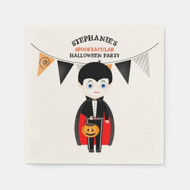 Little Vampire Halloween-Party Serviette (Vorderseite)