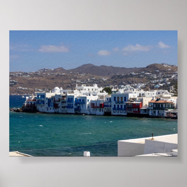 Little Venice in Mykonos Poster (Vorne)