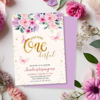Little vermisst eine fantasievolle Floral Girl 1.  Einladung