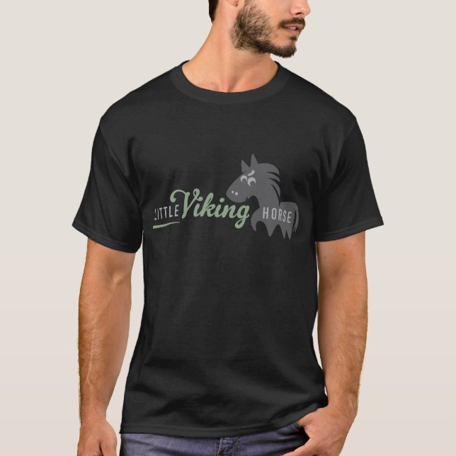 Little Viking Horse - Green Logo T - Shirt (Vorderseite)