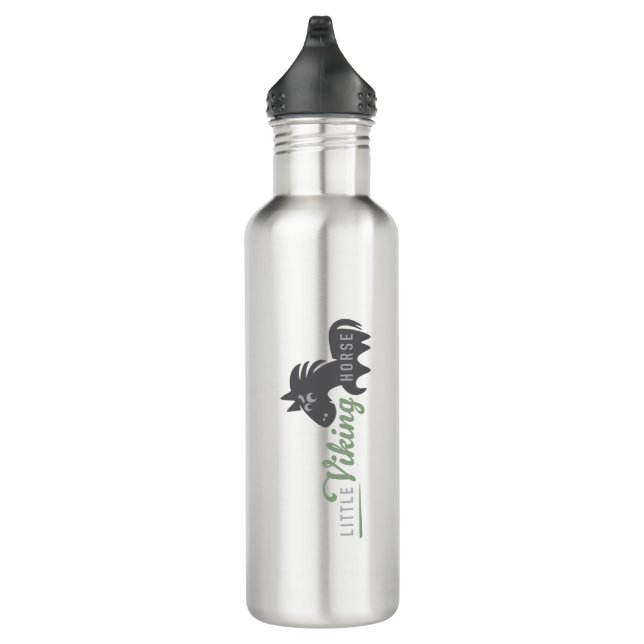 Little Viking Horse Logo Wasserflasche Edelstahlflasche (Rechts)