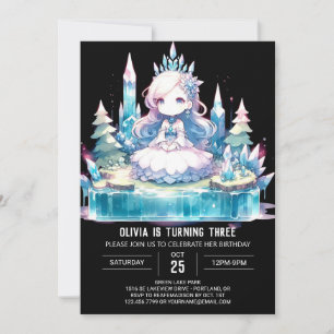 Little Watercolor Princess Birthday Einladung