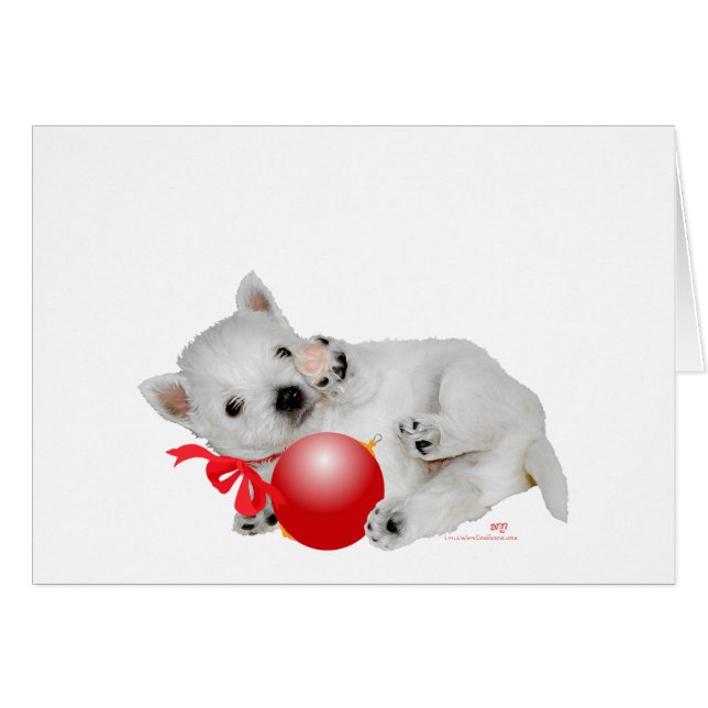 Little Westie mit Ornament (Vorderseite (Horizontal))