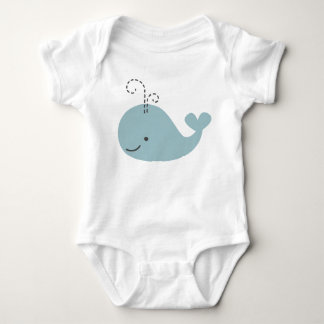 Little Whale in Blue Baby Strampler