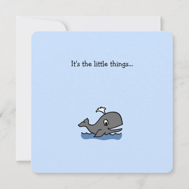 Little Whale Vielen Dank Note Card Mitteilungskarte (Vorderseite)