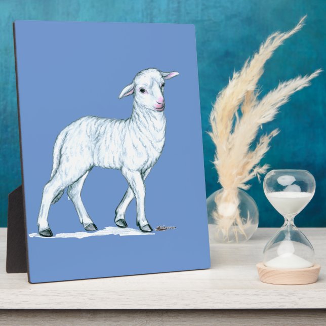 Little White Lamb Fotoplatte (Seite)